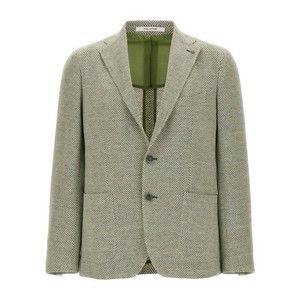 Tagliatore Deconstructed Single-Breasted Herringbone Blazer - NWT